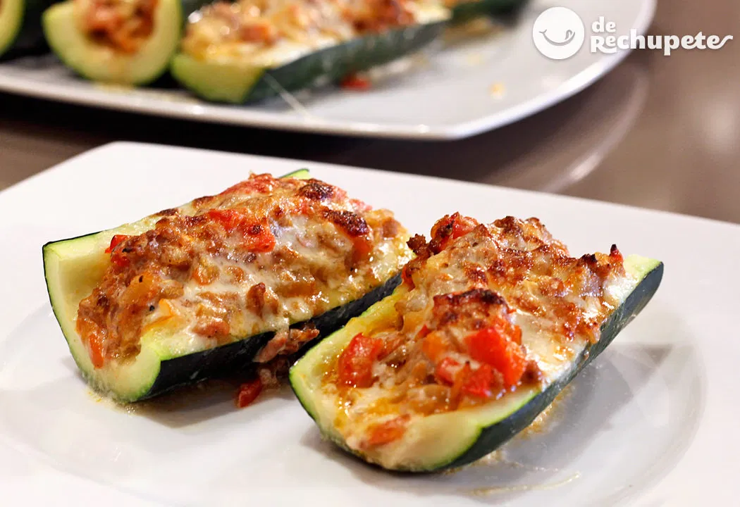 Calabacines rellenos de carne picada