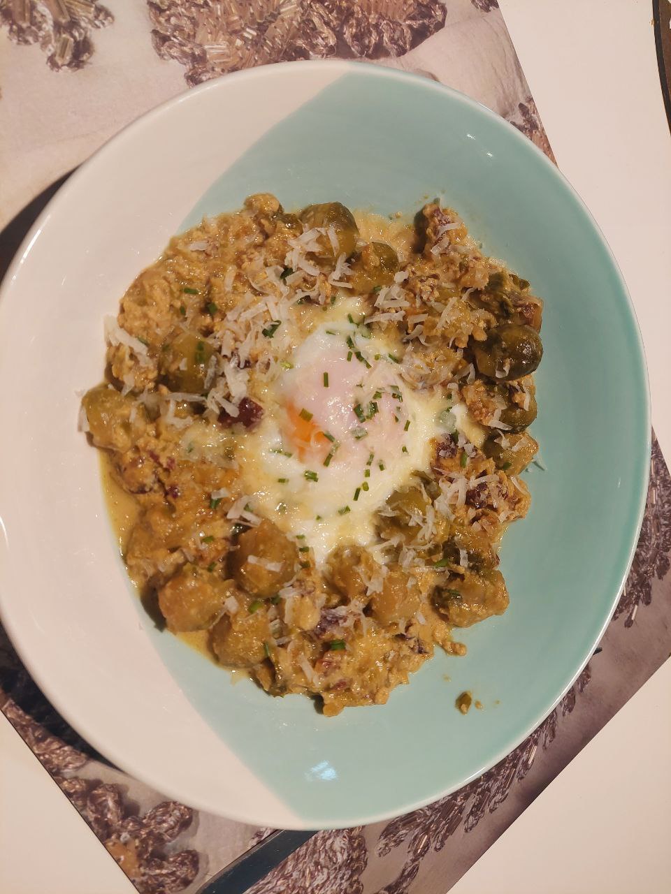 Coles de bruselas con idiazabal