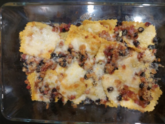 Pasta fresca con salsa de naranja