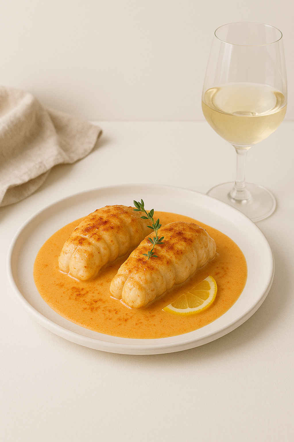 Rape al Horno con Salsa de Marisco